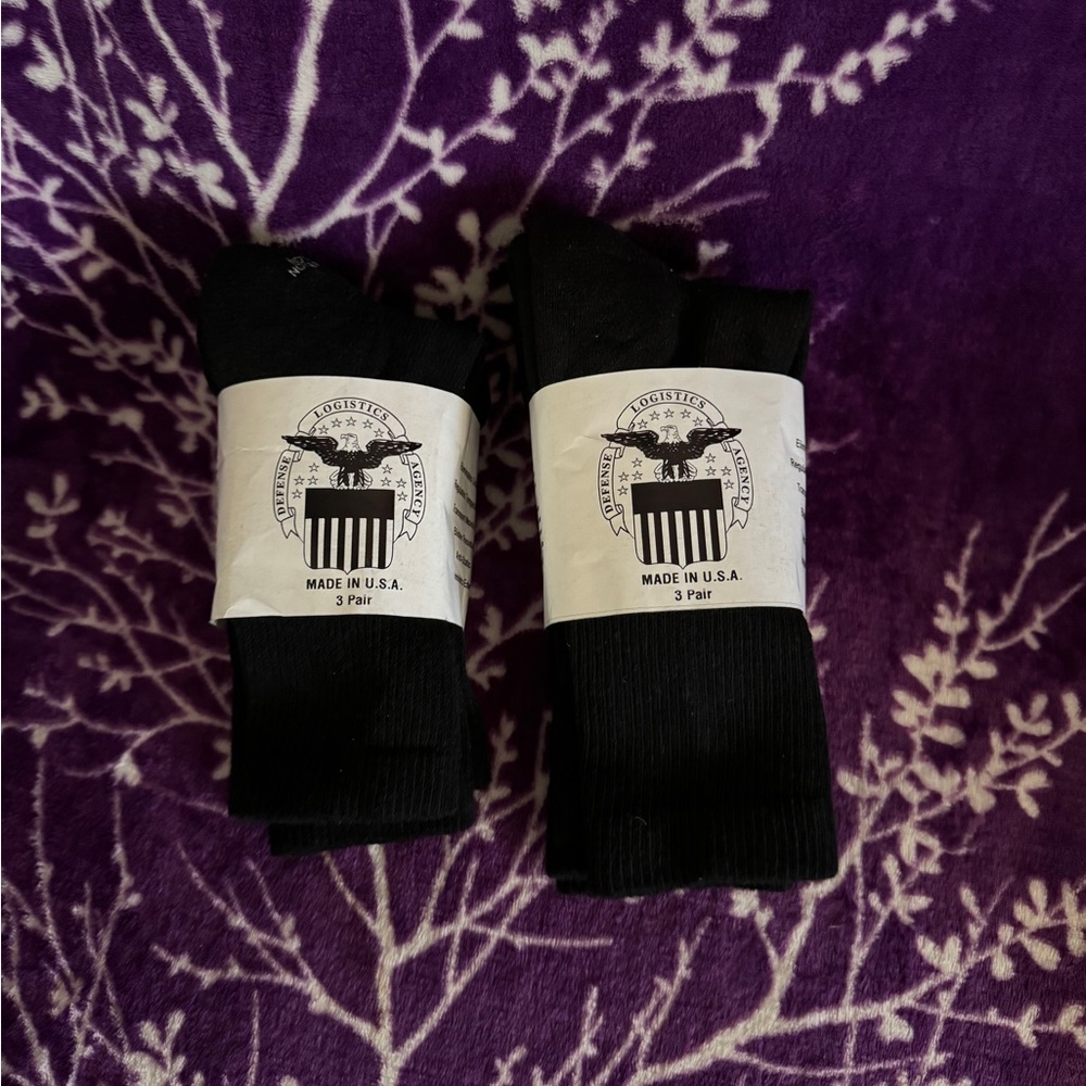 Defense Logistics Agency Black Boot Socks Size 3-7